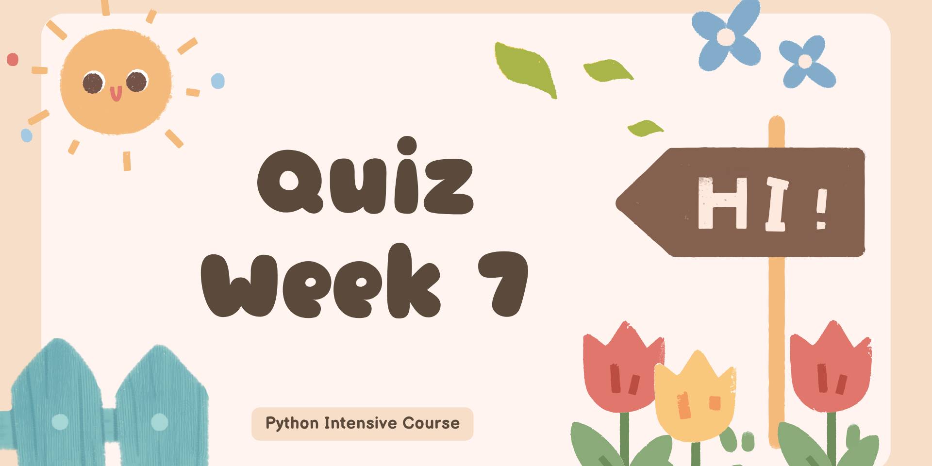 [Python Intensive Course] Quiz 7
